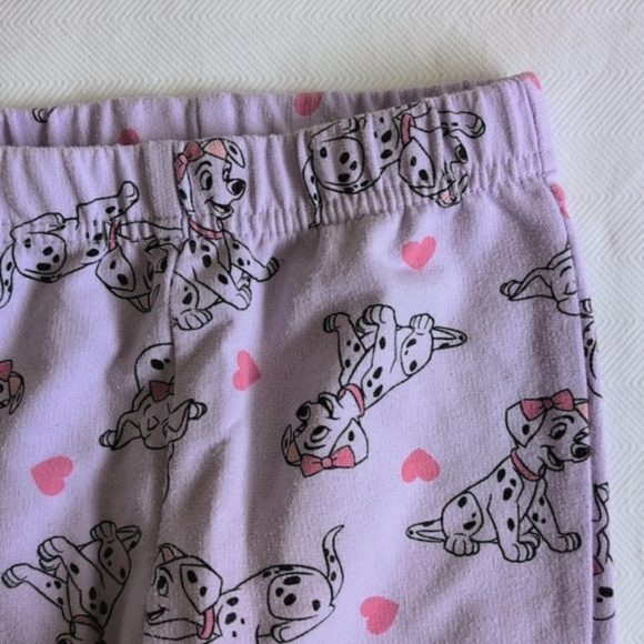 disney 101 dalmatians purple printed comfy joggers pants 12 months baby girl - Picture 3 of 5
